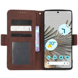 Google Pixel 7 Pung Cover med Kortholder - Brun