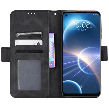 HTC Desire 22 Pro Pung Cover med Kortholder - Sort