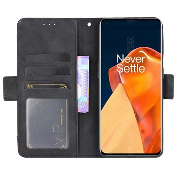 OnePlus 9 Pro Pung Cover med Kortholder - Sort