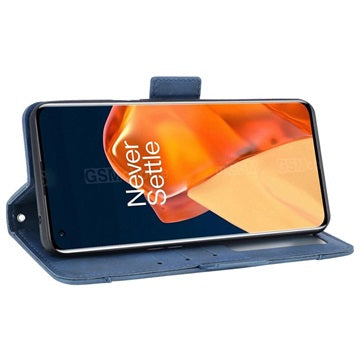 OnePlus 9 Pro Pung Cover med Kortholder - Blå