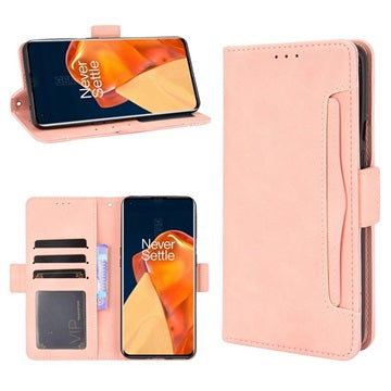 OnePlus 9 Pro Pung Cover med Kortholder - Pink