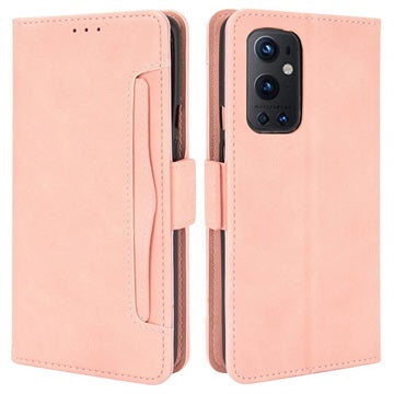 OnePlus 9 Pro Pung Cover med Kortholder - Pink