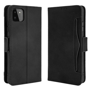 Samsung Galaxy A22 5G, Galaxy F42 5G Pung Cover med Kortholder - Sort