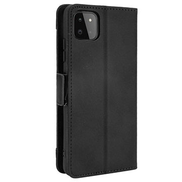 Samsung Galaxy A22 5G, Galaxy F42 5G Pung Cover med Kortholder - Sort