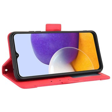 Samsung Galaxy A22 5G, Galaxy F42 5G Pung Cover med Kortholder - Rød