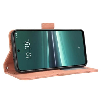 HTC U23/U23 Pro Pung Cover med Kortholder - Pink