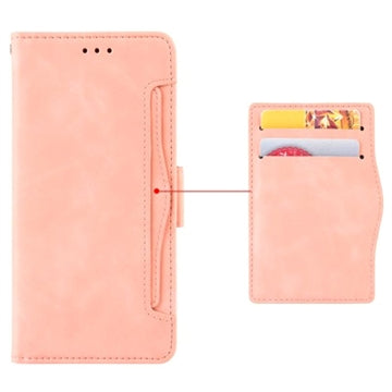 HTC U23/U23 Pro Pung Cover med Kortholder - Pink