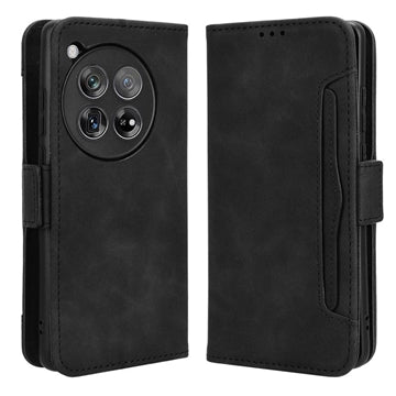 OnePlus 12 Pung Cover med Kortholder - Sort