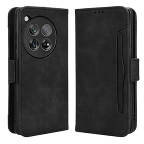OnePlus 12 Pung Cover med Kortholder - Sort