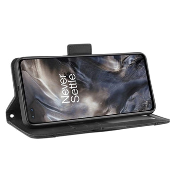 OnePlus Nord Pung Cover med Kortholder - Sort