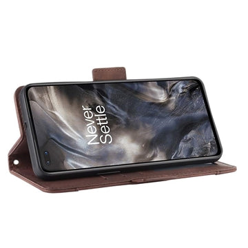 OnePlus Nord Pung Cover med Kortholder - Brun
