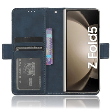 Samsung Galaxy Z Fold5 Pung Cover med Kortholder - Blå