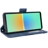 Sony Xperia 10 V Pung Cover med Kortholder - Blå
