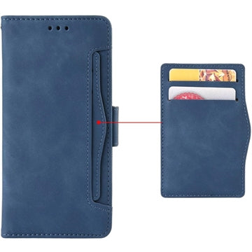 Sony Xperia 10 V Pung Cover med Kortholder - Blå