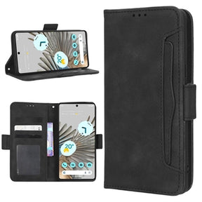 Google Pixel 7 Pung Cover med Kortholder - Sort