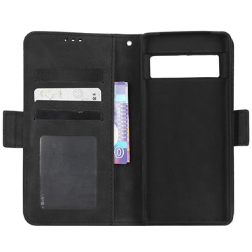 Google Pixel 7 Pung Cover med Kortholder - Sort
