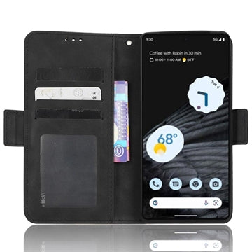 Google Pixel 7 Pro Pung Cover med Kortholder - Sort