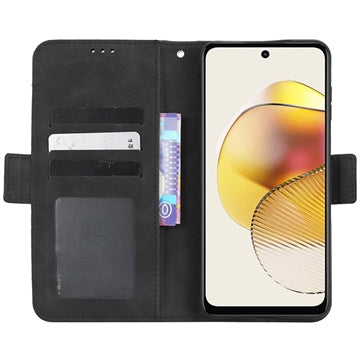 Motorola Moto G73 Pung Cover med Kortholder - Sort