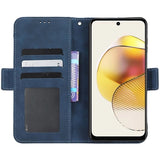 Motorola Moto G73 Pung Cover med Kortholder - Blå