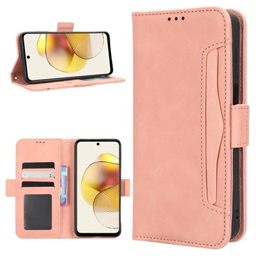 Motorola Moto G73 Pung Cover med Kortholder - Pink