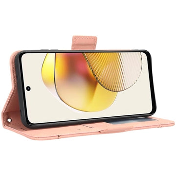 Motorola Moto G73 Pung Cover med Kortholder - Pink