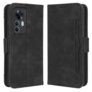 Xiaomi 12T/12T Pro Pung Cover med Kortholder - Sort