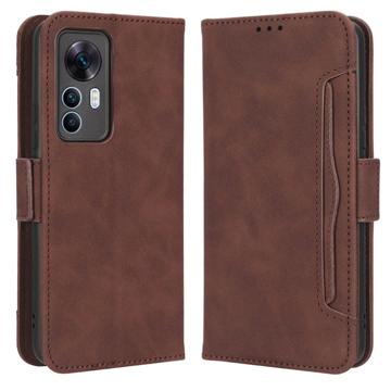 Xiaomi 12T/12T Pro Pung Cover med Kortholder - Brun