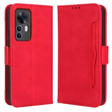 Xiaomi 12T/12T Pro Pung Cover med Kortholder - Rød