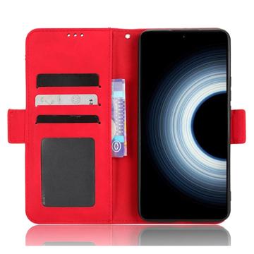 Xiaomi 12T/12T Pro Pung Cover med Kortholder - Rød