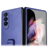 Samsung Galaxy Z Fold3 5G Cover med Front Skærmbeskytter - Blå