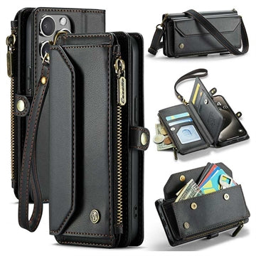 iPhone 15 Pro CaseMe C36 RFID Taske / Etui m. Pung - Sort