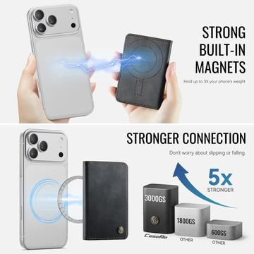 CaseMe ME80 magnetisk kortholder - MagSafe-kompatibel - sort