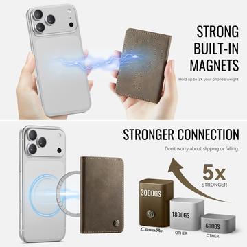 CaseMe ME80 magnetisk kortholder - MagSafe-kompatibel - kaffe