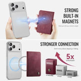 CaseMe ME80 magnetisk kortholder - MagSafe-kompatibel - rød