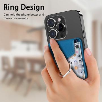 CaseNeo MC-W3 Magnetisk kortholder med ringstativ - blå
