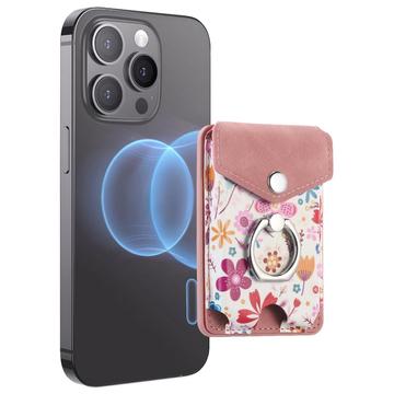 CaseNeo MC-W3 Magnetisk kortholder med ringstativ - pink