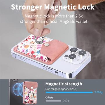 CaseNeo MC-W3 Magnetisk kortholder med ringstativ - pink