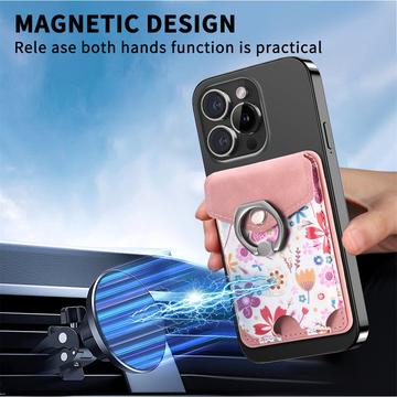 CaseNeo MC-W3 Magnetisk kortholder med ringstativ - pink