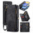 Samsung Galaxy A15 Caseme 008 2-i-1 Multifunktionel Pung - Sort