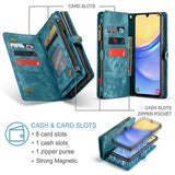 Samsung Galaxy A16 5G Caseme 008 2-i-1 Multifunktionel Pung - Blå