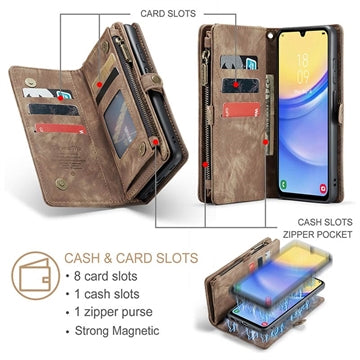 Samsung Galaxy A16 5G Caseme 008 2-i-1 Multifunktionel Pung - Brun