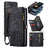 Samsung Galaxy A55 Caseme 008 2-i-1 Multifunktionel Pung - Sort
