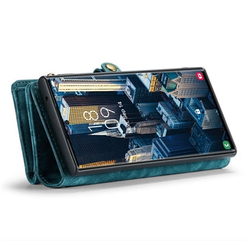 Samsung Galaxy S23 Ultra 5G Caseme 008 2-i-1 Multifunktionel Pung - Blå