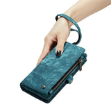 Samsung Galaxy S23 Ultra 5G Caseme 008 2-i-1 Multifunktionel Pung - Blå