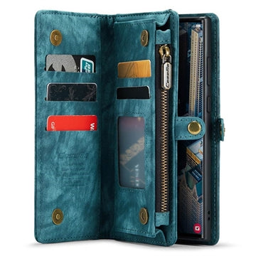Samsung Galaxy S23 Ultra 5G Caseme 008 2-i-1 Multifunktionel Pung - Blå