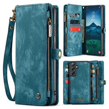 Samsung Galaxy S24 FE Caseme 008 2-i-1 Multifunktionel Pung - Blå