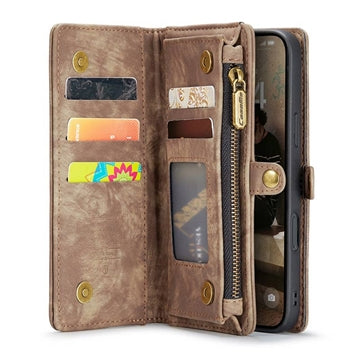 iPhone 16 Plus Caseme 008 2-i-1 Multifunktionel Pung - Brun