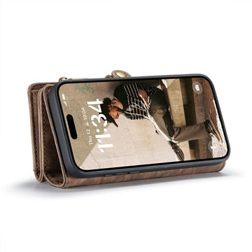 iPhone 16 Plus Caseme 008 2-i-1 Multifunktionel Pung - Brun