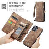 iPhone 16 Plus Caseme 008 2-i-1 Multifunktionel Pung - Brun