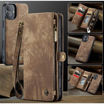 iPhone 16 Plus Caseme 008 2-i-1 Multifunktionel Pung - Brun
